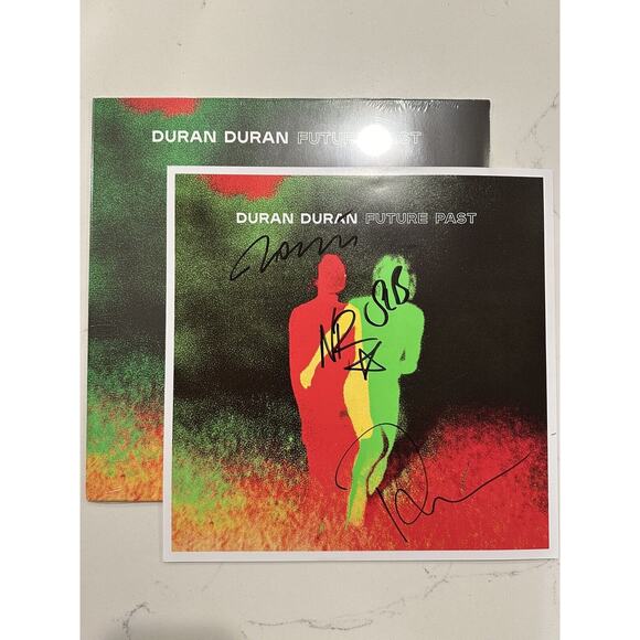 Duran Duran Hand Signed Vinyl Print Plus Album Future Past - Picture 1 of 11